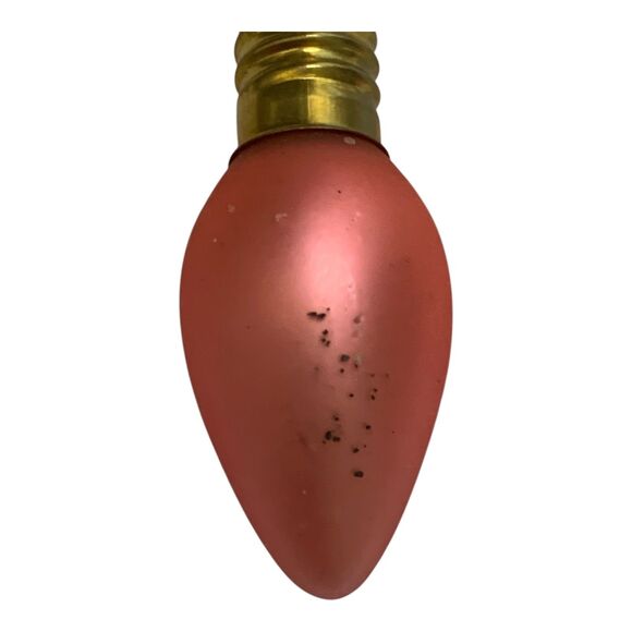 Vintage Glass Christmas Ornaments 16 Pink Frosted Light Bulbs Glossy 2.25 in. - Picture 6 of 6